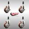 Service Caster 4 Inch 316SS Maroon Poly Swivel 1-1/8 Inch Expanding Stem Caster Set Brake SCC SCC-SS316EX20S414-PPUB-MRN-TLB-118-4 - alternate 3